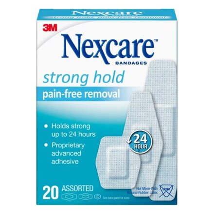 3M Nexcare Pain-Free Removal Bandages Assorted 20/Bx
