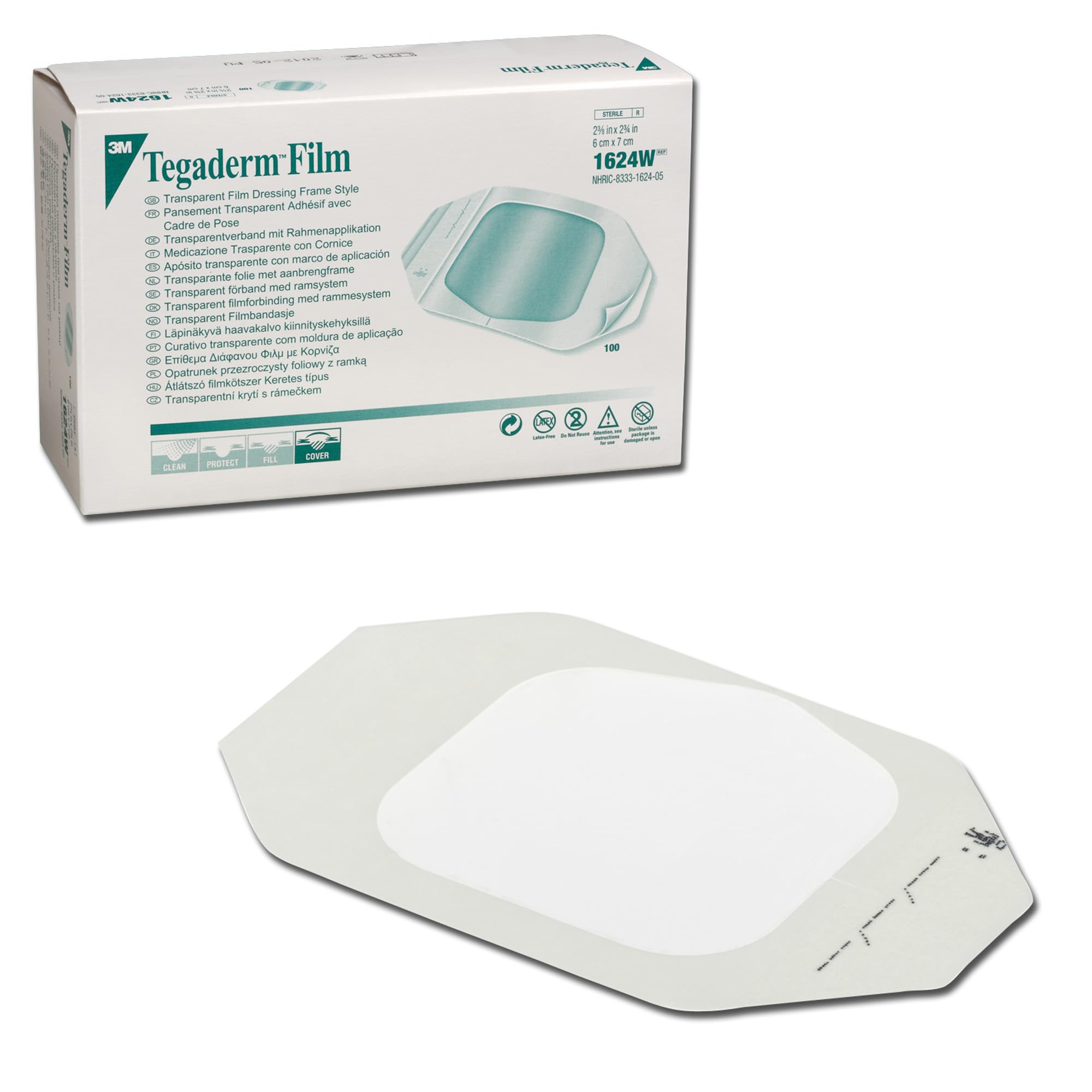 3M Tegaderm Transparent IV Dressing 2-3/8" x 2-3/4" | 100/Box | 4 BX/Case