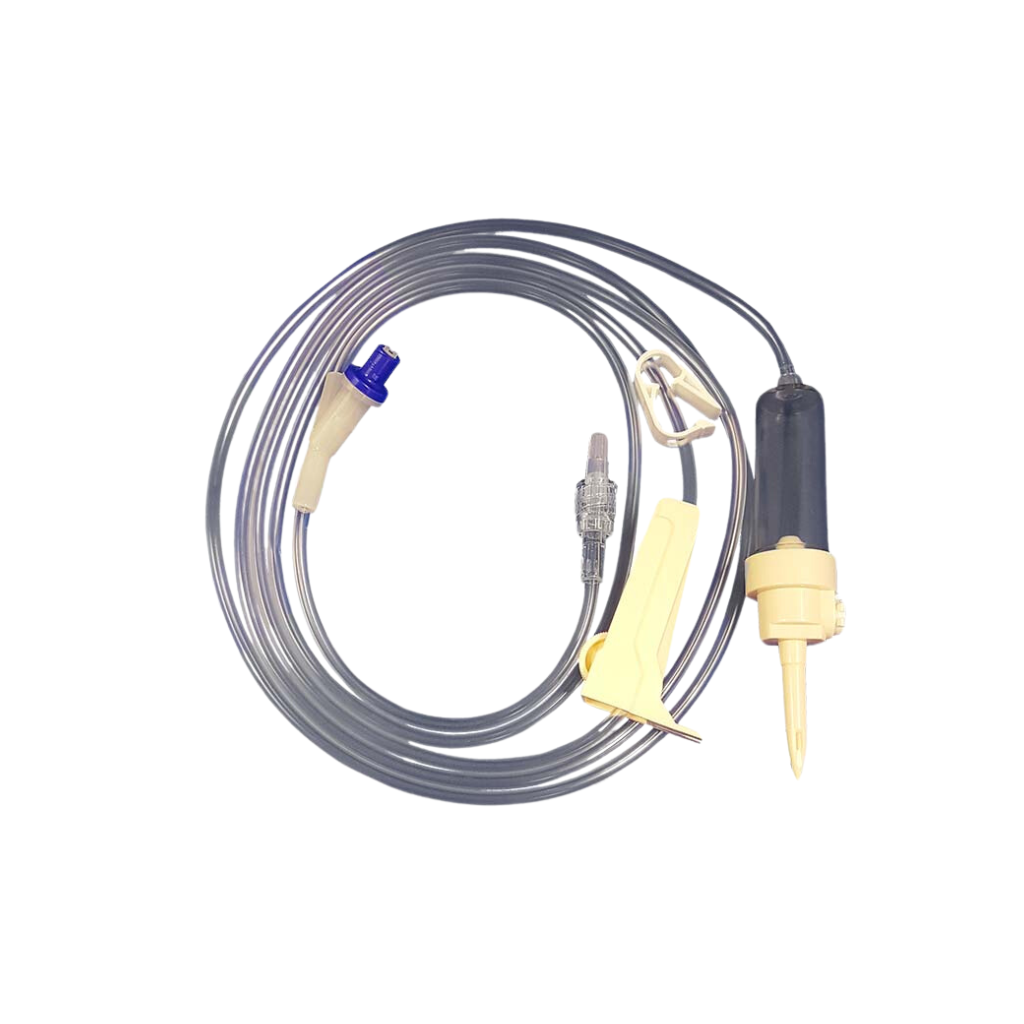 Exel IV Administration Set, 15 drop, Needle Free w/ Y Injection Site