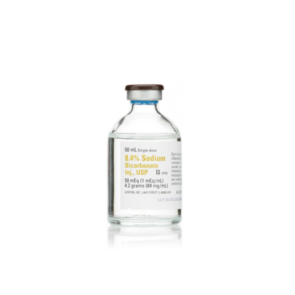 Sodium Bicarbonate, 8.4%, 1 mEq / mL 50 mL Single Dose Vial, Preservative Free Tray 25 Vials