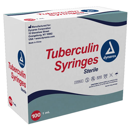 Tuberculin (TB) Syringe 1mL 27G x 1/2" | Dynarex | 100/Box